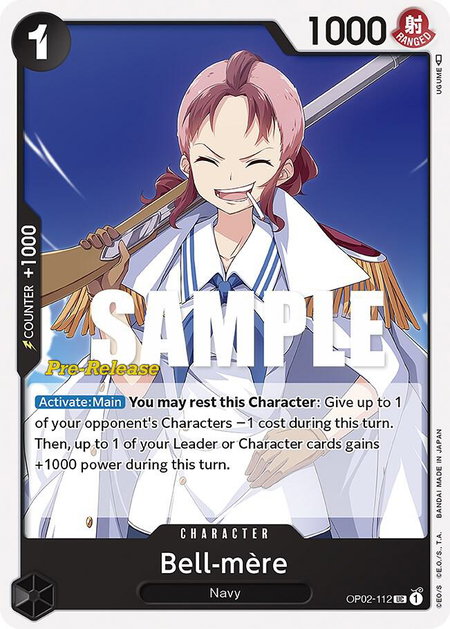 Bell-mere trading card from Paramount War Pre-Release Cards Bell-mere - Paramount War Pre-Release Cards One Piece trading card