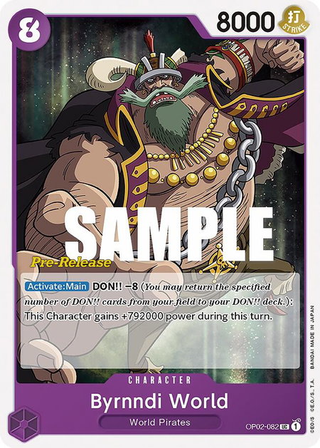 Byrnndi World - Paramount War Pre-Release Cards One Piece trading card