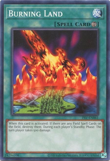 Burning Land - Pharaoh's Servant (25th Anniversary Edition) YuGiOh trading card