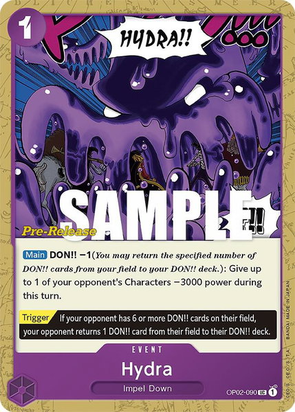 Hydra trading card from Paramount War Pre-Release Cards Hydra - Paramount War Pre-Release Cards One Piece trading card