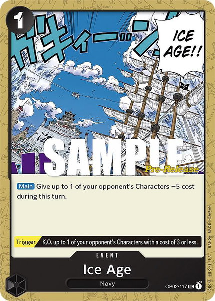 Ice Age trading card from Paramount War Pre-Release Cards Ice Age - Paramount War Pre-Release Cards One Piece trading card