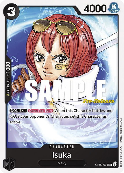 Isuka trading card from Paramount War Pre-Release Cards Isuka - Paramount War Pre-Release Cards One Piece trading card