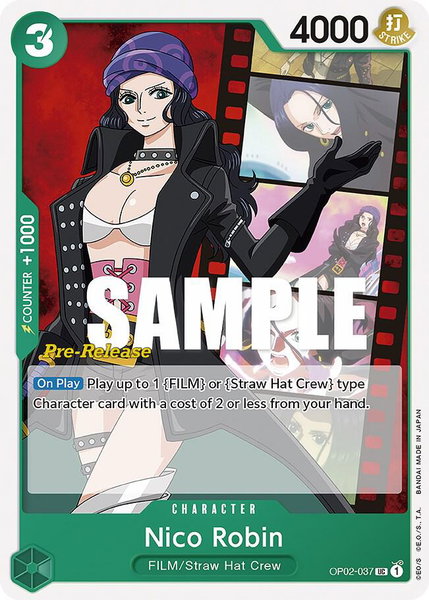 Nico Robin trading card from Paramount War Pre-Release Cards Nico Robin - Paramount War Pre-Release Cards One Piece trading card