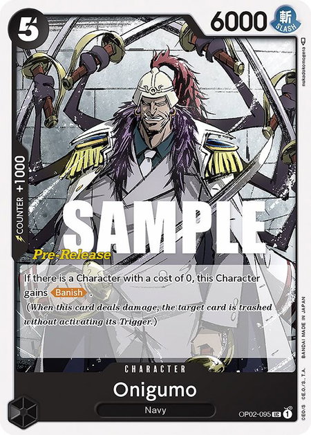 Onigumo - Paramount War Pre-Release Cards One Piece trading card