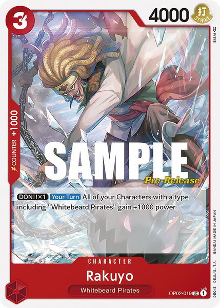 Rakuyo trading card from Paramount War Pre-Release Cards Rakuyo - Paramount War Pre-Release Cards One Piece trading card