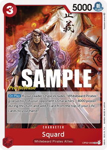 Squard - Paramount War Pre-Release Cards (OP02 PRE) #OP02-009 - Uncommon One Piece Trading Card