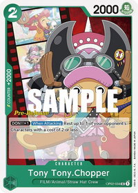 Tony Tony.Chopper - Paramount War Pre-Release Cards (OP02 PRE) #OP02-034 - Uncommon One Piece Trading Card