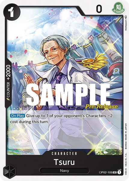 Tsuru - Paramount War Pre-Release Cards One Piece trading card