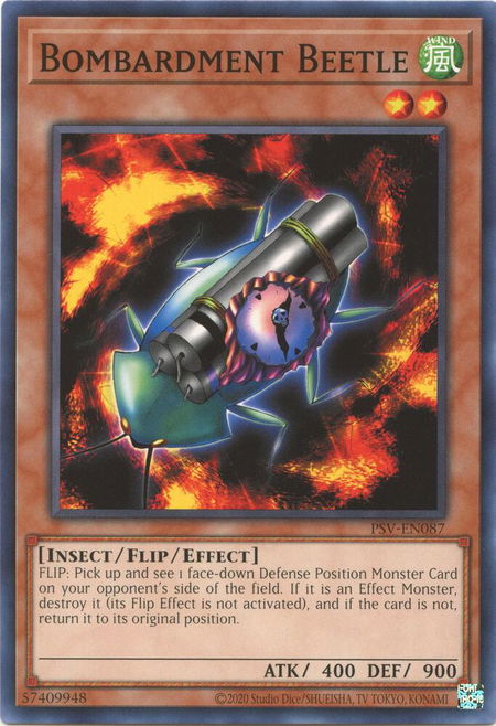 Bombardment Beetle - Pharaoh's Servant (25th Anniversary Edition) YuGiOh trading card