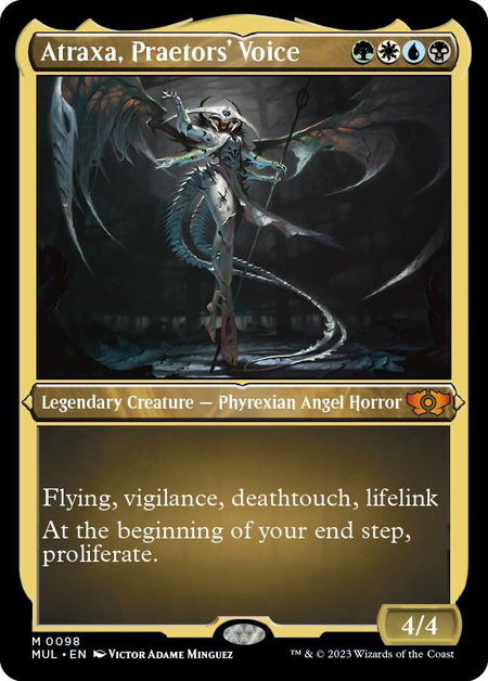 Atraxa, Praetors' Voice (Foil Etched) - March of the Machine: Multiverse Legends Magic: The Gathering trading card