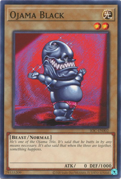 Ojama Black trading card from Invasion of Chaos (25th Anniversary Edition) Ojama Black - Invasion of Chaos (25th Anniversary Edition) YuGiOh trading card