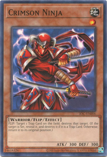 Crimson Ninja trading card from Invasion of Chaos (25th Anniversary Edition) Crimson Ninja - Invasion of Chaos (25th Anniversary Edition) YuGiOh trading card