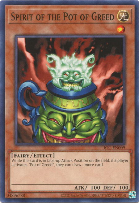 Spirit of the Pot of Greed - Invasion of Chaos (25th Anniversary Edition) YuGiOh trading card