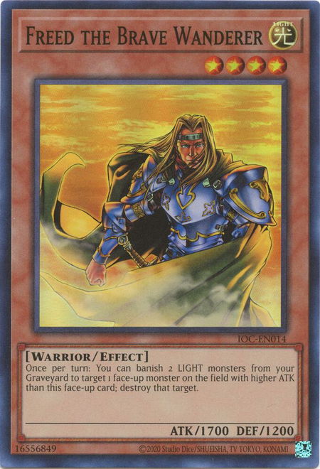 Freed the Brave Wanderer - Invasion of Chaos (25th Anniversary Edition) YuGiOh trading card