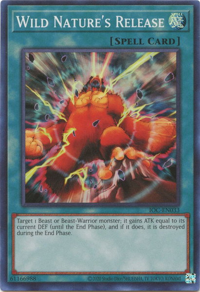 Wild Nature's Release trading card from Invasion of Chaos (25th Anniversary Edition) Wild Nature's Release - Invasion of Chaos (25th Anniversary Edition) YuGiOh trading card