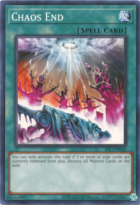 Chaos End - Invasion of Chaos (25th Anniversary Edition) YuGiOh trading card