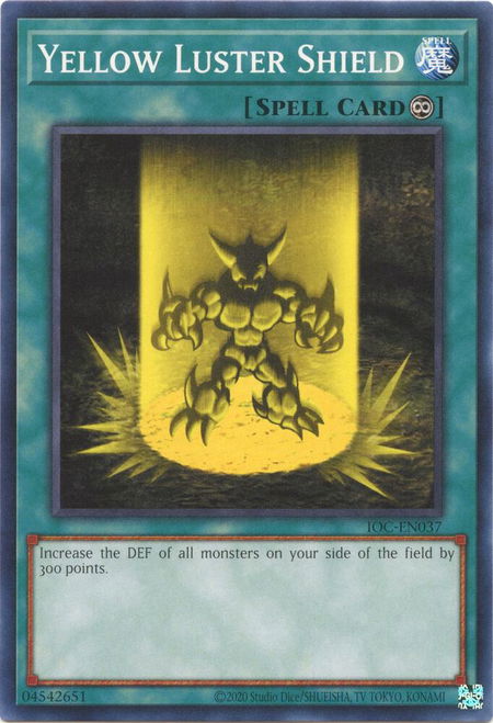 Yellow Luster Shield - Invasion of Chaos (25th Anniversary Edition) YuGiOh trading card
