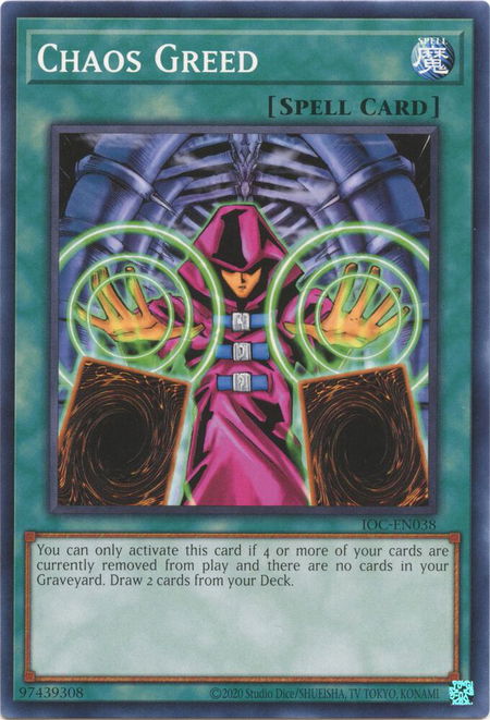 Chaos Greed - Invasion of Chaos (25th Anniversary Edition) YuGiOh trading card
