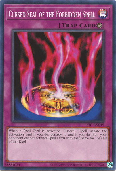 Cursed Seal of the Forbidden Spell - Invasion of Chaos (25th Anniversary Edition) YuGiOh trading card