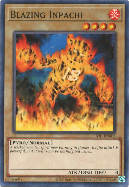 Blazing Inpachi - Invasion of Chaos (25th Anniversary Edition) YuGiOh trading card