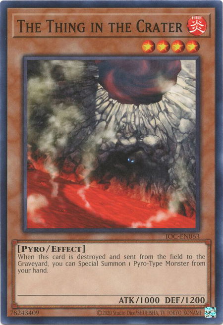 The Thing in the Crater - Invasion of Chaos (25th Anniversary Edition) YuGiOh trading card