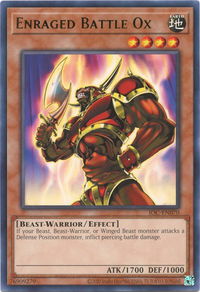 Enraged Battle Ox - Invasion of Chaos (25th Anniversary Edition) (IOC-EN) #IOC-EN070 - Rare YuGiOh Trading Card