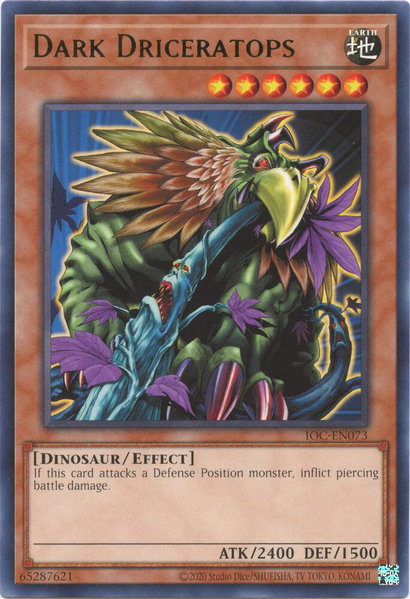 Dark Driceratops trading card from Invasion of Chaos (25th Anniversary Edition) Dark Driceratops - Invasion of Chaos (25th Anniversary Edition) YuGiOh trading card