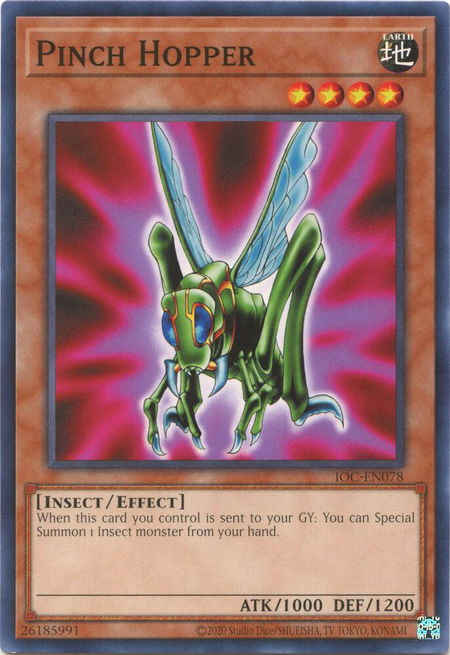 Pinch Hopper - Invasion of Chaos (25th Anniversary Edition) YuGiOh trading card