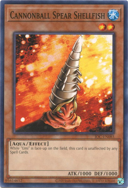 Cannonball Spear Shellfish - Invasion of Chaos (25th Anniversary Edition) YuGiOh trading card