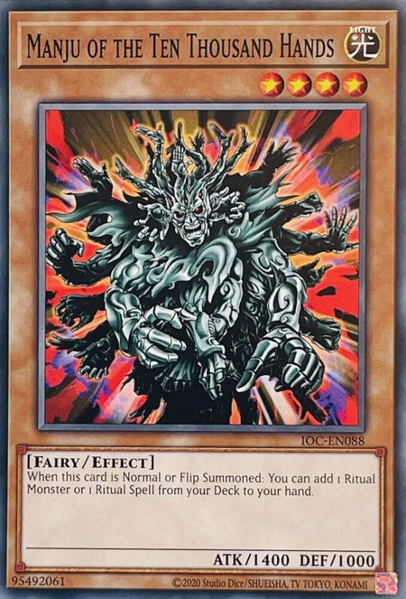 Manju of the Ten Thousand Hands - Invasion of Chaos (25th Anniversary Edition) YuGiOh trading card