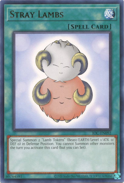 Stray Lambs trading card from Invasion of Chaos (25th Anniversary Edition) Stray Lambs - Invasion of Chaos (25th Anniversary Edition) YuGiOh trading card