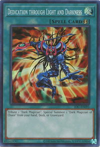 Dedication Through Light and Darkness - Invasion of Chaos (25th Anniversary Edition) (IOC-EN) #IOC-EN095 - Super Rare YuGiOh Trading Card