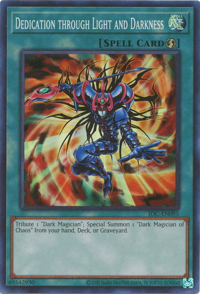 Dedication Through Light and Darkness trading card from Invasion of Chaos (25th Anniversary Edition) Dedication Through Light and Darkness - Invasion of Chaos (25th Anniversary Edition) YuGiOh trading card