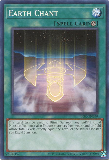 Earth Chant - Invasion of Chaos (25th Anniversary Edition) YuGiOh trading card