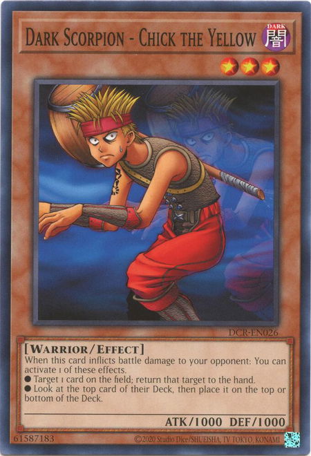 Dark Scorpion - Chick the Yellow - Dark Crisis (25th Anniversary Edition) YuGiOh trading card