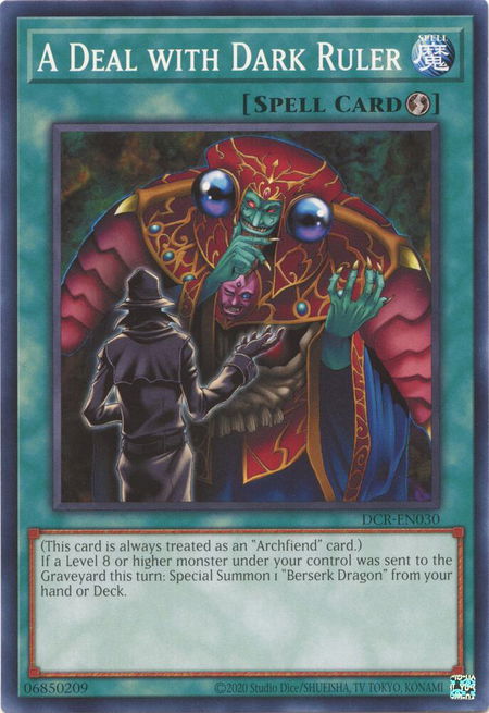 A Deal with Dark Ruler - Dark Crisis (25th Anniversary Edition) YuGiOh trading card