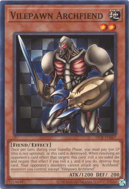Vilepawn Archfiend - Dark Crisis (25th Anniversary Edition) YuGiOh trading card