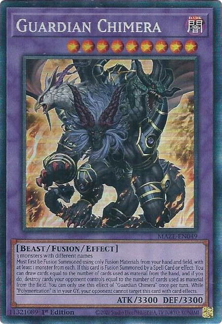 Guardian Chimera (CR) - Maze of Memories YuGiOh trading card