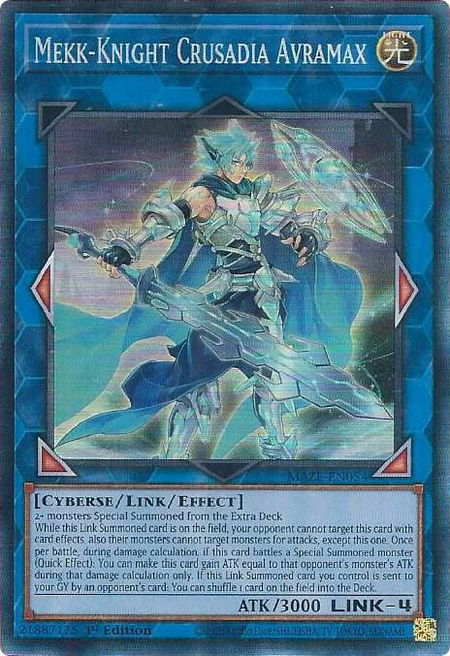 Mekk-Knight Crusadia Avramax (CR) - Maze of Memories YuGiOh trading card