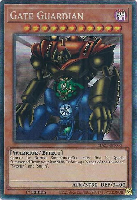 Gate Guardian (CR) - Maze of Memories YuGiOh trading card