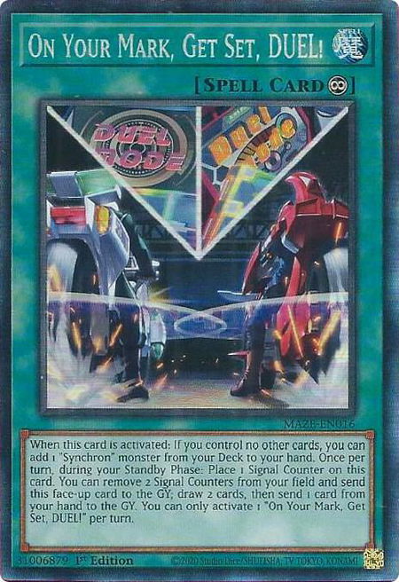 On Your Mark, Get Set, DUEL! (CR) - Maze of Memories YuGiOh trading card