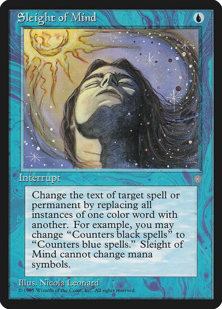 Sleight of Mind - Ice Age Magic: The Gathering trading card