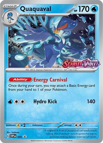 Quaquaval - 005 (Prerelease) - SV: Scarlet & Violet Promo Cards Pokémon trading card