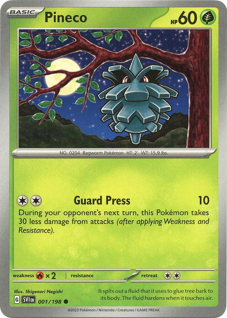 Pineco - SV01: Scarlet & Violet Base Set Pokémon trading card