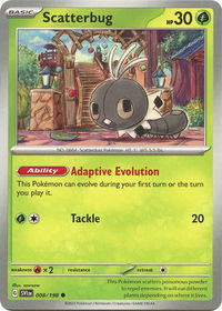 Scatterbug - SV01: Scarlet & Violet Base Set (SVI) #008/198 - Common Pokémon Trading Card