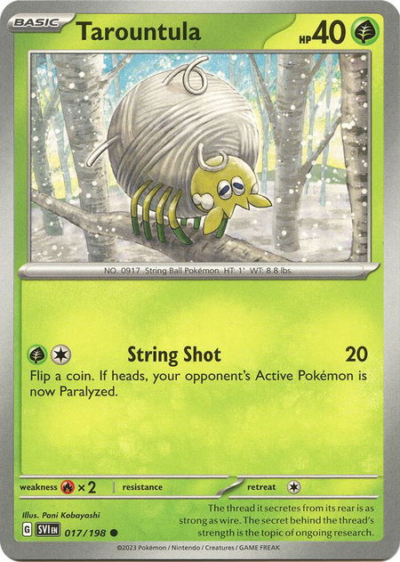 Tarountula - 017/198 - SV01: Scarlet & Violet Base Set Pokémon trading card