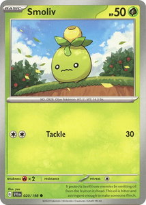 Smoliv - 020/198 - SV01: Scarlet & Violet Base Set (SVI) #020/198 - Common Pokémon Trading Card