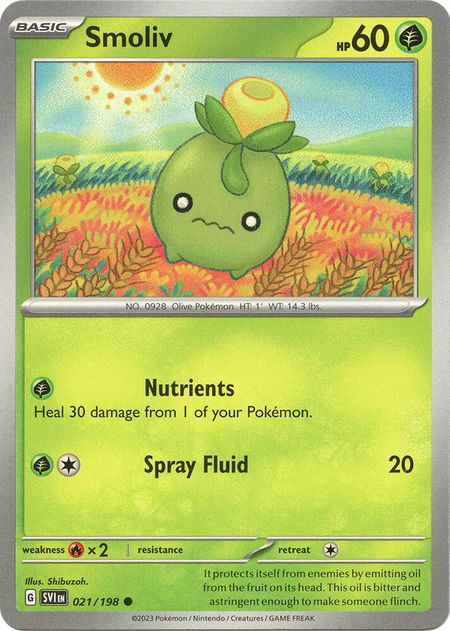 Smoliv - 021/198 - SV01: Scarlet & Violet Base Set Pokémon trading card