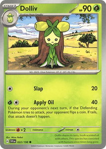 Dolliv - 022/198 - SV01: Scarlet & Violet Base Set (SVI) #022/198 - Common Pokémon Trading Card