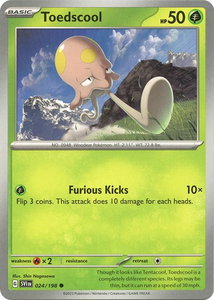 Toedscool - 024/198 - SV01: Scarlet & Violet Base Set (SVI) #024/198 - Common Pokémon Trading Card